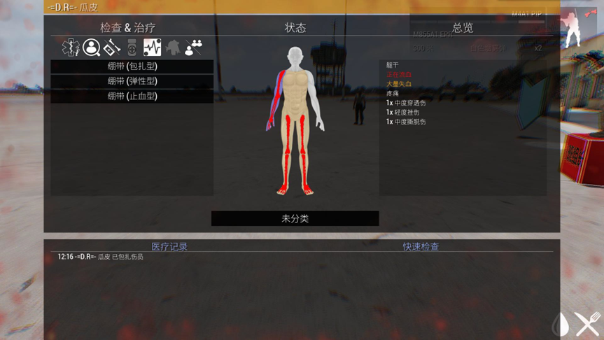 ACE医疗面板-绷带选择界面截图